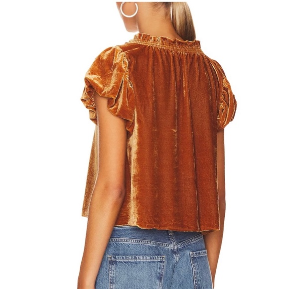 #102. NWOT Free People velvet crop top - Picture 4 of 9